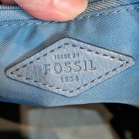 Fossil Camilla Convertible Leather Backpack Teal Blue - Picture 6 of 13